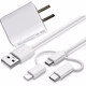 戴為 三合一數(shù)據(jù)線(xiàn)Type-c安卓充電器線(xiàn)快充適用于 5v2a充電器頭+數(shù)據(jù)線(xiàn)一套裝 蘋(píng)果三星酷派聯(lián)想朵唯美圖HTC中興華碩夏普等通用