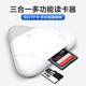 MGPG 讀卡器多合一蘋果安卓typec華為手機電腦通用高速sd卡tf卡相機iPad多功能內(nèi)存卡讀取 三合一讀卡器-三角形款【支持SD卡+TF卡】