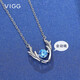 VIGG一路有你鹿銀項鏈女鎖骨鏈吊墜生日情人節禮物送女友閨蜜老婆首飾 一鹿有你項鏈（京J倉直發(fā)）