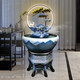 牧溪源 2024新款中式景德鎮(zhèn)陶瓷魚(yú)缸循環(huán)流水?dāng)[件客廳辦公室風(fēng)水金魚(yú)缸 加大號(hào)陶瓷底座 一路發(fā)財(cái)