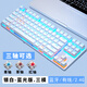 狼蛛F3287 87鍵盤(pán)游戲機械F87三模鍵盤(pán)無(wú)線(xiàn)G87平板筆記本臺式學(xué)生辦公rkr87情侶pro禮物電競游戲辦公 玉石白:三模(有線(xiàn)+無(wú)線(xiàn)+藍牙) 茶軸