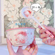 佩爾森（CERAMICS）可愛(ài)飯碗帶勺家用小萌寵輔食碗吃飯碗宿舍甜品碗情侶款一對2碗2勺 1碗+1勺玫瑰兔