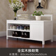 千美居 實(shí)木換鞋凳鞋柜一體簡(jiǎn)約儲物收納柜門(mén)廳長(cháng)條凳家用入戶(hù)穿鞋凳 白色80*30*50