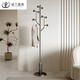 法蘭思佳不銹鋼室內衣帽架落地意式掛衣架臥室家用簡(jiǎn)約現代小型桿式掛包架 高級灰