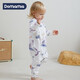 DOMIAMIA哆咪呀爬服連體衣春夏寶寶家居服0-3歲空調(diào)房嬰兒服男女寶寶服飾 天絲-斜開爬服-沙鷗群島 90cm (推薦年齡21-36個月)