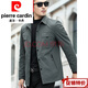 皮爾卡丹（pierre cardin）夾克男高端男裝  春新款中年男士常規(guī)款休閑夾棉上衣春夏工裝爸爸 灰綠色(春秋薄款) 175/L體重120-140斤