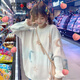 韓芯漫秋冬季新款韓版慵懶風(fēng)少女裝可愛女生毛衣秋款女學(xué)生寬松百搭學(xué)院風(fēng)套頭打底長(zhǎng)袖針織衫上衣 白色 均碼