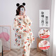 九紅妃月子服大碼200斤春秋純棉可調(diào)節(jié)套裝孕婦產(chǎn)后哺乳家居服睡衣胖mm 6082米色 4XL（160-200斤）