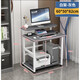 匠理小型電腦桌家用臺(tái)式迷你書桌可移動(dòng)床桌簡(jiǎn)易小戶型60 74cm電腦桌 白+灰色桌面長(zhǎng)60