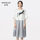 幻走（MOVEUP）MOVEUP幻走2024夏季新品yangyang系列趣味不對稱(chēng)設計針織連衣裙 米白 XS
