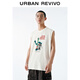 UR夏季新款男裝趣味創(chuàng  )意圖案字母印花無(wú)袖背心UMV450093 本白 S