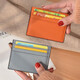 美杜小卡包女超薄精致小巧簡(jiǎn)約卡夾一片式卡套高檔名片夾銀行卡零錢(qián)包 橙色