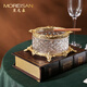 MOREISAN煙灰缸創(chuàng  )意美式歐式水晶玻璃配銅煙灰缸輕奢創(chuàng  )意新中式茶幾圓形擺件送男朋友生日禮物
