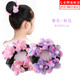 祖杉格  發(fā)網(wǎng)女兒童舞蹈考級頭飾女童丸子頭盤(pán)發(fā)頭花小孩盤(pán)頭發(fā)的發(fā)套 粉色+紫色2個(gè)裝