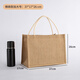 別穎 麻布袋手繪袋定制logo環(huán)保黃麻購物手提袋diy改造飯盒包便當亞麻手提袋 棉麻繩款加大號37x17x26cm