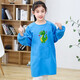 暢印 兒童畫(huà)畫(huà)罩衣防潑水長(cháng)袖中大童時(shí)尚洋氣可愛(ài)反穿罩衣幼兒園繪畫(huà)小孩圍裙定制logo 藍色恐龍 XL大碼適合身高1.2-1.5 米
