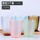 新術(shù) 果汁杯 亞克力水杯防摔透明飲料杯塑料家用喝水杯子熱水溫水杯子 中號(hào)混色 270ml 5個(gè)