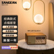 山進(jìn)（SANGEAN）新款 BLUES II 桌面復(fù)古無(wú)線藍(lán)牙音箱低音炮木質(zhì)箱體音響禮物半導(dǎo)體收音機(jī)