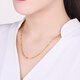千影珠寶黃金項鏈女款嘴唇鏈9999足金鏈子鎖骨鏈百搭款真金素鏈送女友 重約2.75-2.9g (含工費20)