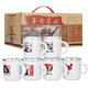邵店藍(lán)花瓷52度濃香型革命老酒茶缸酒100mL*6整箱懷舊茶缸陶瓷杯童年回憶