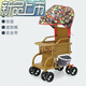 恩曜仿藤嬰兒推車(chē)夏天藤椅車(chē)可坐可躺寶寶輕便手推車(chē)兒童藤椅車(chē)小推車(chē) 花怪獸棚【送大禮包/調節踏板】