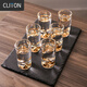 CLITON金山白酒杯套裝帶刻度二兩杯一口杯子彈杯烈酒杯玻璃威士忌杯6只