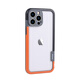 帝仕信 【散熱無背板】適用蘋果14手機殼13promax新款iphone12Pro簡約撞色15Promax防摔保護套 【純邊框撞色】黑+橙 iPhone 15