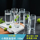 青蘋(píng)果（QINGPINGGUO）加厚無(wú)鉛玻璃杯6只裝啤酒杯耐熱水杯果汁杯牛奶杯玻璃茶杯喝水杯 1007小高款直型杯150ml/6只裝