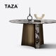 TAZA 餐桌 設(shè)計(jì)師餐桌2025新款高端別墅客廳意式輕奢天然大理石圓餐桌 Top Notch 天山暮雪奢石面 1.5米