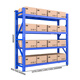 中豫罡興 倉儲倉庫貨架置物架多層家用重型鐵架角鋼儲物藏超市快遞貨物架 藍色主架 加厚2000*600*2000*4層承重300KG