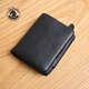 ANDSEEYOU品牌 錢(qián)包男 拉鏈短款錢(qián)夾軟皮多卡位卡包真皮手包牛皮豎款皮夾子 黑色