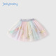 JELLYBABY半身裙子女童女寶寶夏裝兒童夏季裙子紗裙兒童裙子5歲6女童半身裙 彩色 130 cm