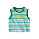 嘟嘟家寶寶條紋背心女童夏季薄款吊帶寶寶寬松無(wú)袖條紋T恤男童可愛(ài)夏裝 綠色 100 cm