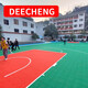 帝誠懸浮地板幼兒園室外籃球場(chǎng)懸浮地墊戶(hù)外輪滑塑膠跑道拼裝式地板 普及款方扣小米格