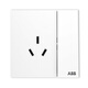 ABB開關(guān)插座面板 86型16A三孔帶開關(guān)空調(diào)插座 盈致系列 白色 CA228