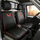 五菱榮光新卡座套小卡雙排單排之光坐墊廂貨專(zhuān)用全包小貨車(chē)座椅套 單排-加厚耐磨皮黑色紅邊紅線(xiàn)