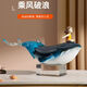 赟婭乘風(fēng)破浪鯨魚水晶擺件工藝品酒柜裝飾辦公室擺件喬遷之喜搬家禮物 乘風(fēng)破浪擺件【帶水晶底座】