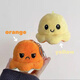 晴野可愛(ài)表情卡通翻轉變臉章魚(yú)掛件學(xué)生情侶禮物毛絨玩偶八爪魚(yú)鑰匙扣 橙黃