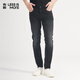 利郎輕時(shí)尚男裝【商場(chǎng)同款】春季新款牛仔褲男彈力親膚長(cháng)褲Q4CNZ105 黑 31 (165/78A)
