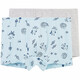 舒雅（Schiesser）SCHIESSER KINDER兒童男童莫代爾印花平角內(nèi)褲【2條裝】EB/18469T EB/18469T花灰+藍(lán)色 2條 均碼 150