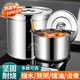 康之伴（KANGZHIBAN）不銹鋼桶圓桶湯鍋帶蓋保溫桶湯桶加深熬粥鹵肉專用鍋 【特厚底耐燒】高20直徑 20cm