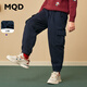 馬騎頓（MQD）【棉褲】MQD童裝男童加厚夾棉休閑褲冬兒童寬松保暖工裝褲 藏青 140 (XL)