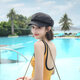 BuyYii 春秋短發(fā)帽子八角帽女夏天貝雷帽鴨舌韓版潮百搭時(shí)尚女士氣質(zhì)夏季 BLM-01黑色 頭圍(56-58cm)可調節