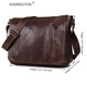 ANDSEEYOU品牌斜挎包男復古真皮男包油蠟皮頭層牛皮男士時(shí)尚單肩郵差包七夕 01咖啡色