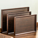 瓷牌茗茶具（cipaiming teaset） 竹制茶盤(pán)托盤(pán)功夫茶具茶海長(cháng)方形水果盤(pán)茶托茶臺 胡桃色（托盤(pán)小號30*19*1.7