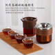 ORTOR旅行茶具套裝帶收納包便攜戶外露營快客杯泡茶杯隨身茶具套裝 條紋快客杯