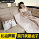 車(chē)麗友汽車(chē)車(chē)載抱枕被子兩用二合一頭枕靠背腰靠墊空調被四季通用大號 抱枕 咖啡色 2個(gè)