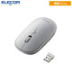 宜麗客（ELECOM）鼠標(biāo)無線鼠標(biāo)藍(lán)牙4.2鵝卵石便攜辦公兒童鼠標(biāo)臺式筆記本舒適握感 無線款 灰色 電池款