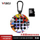 物酷（WUKU） 便攜式大音量戶外跑步運(yùn)動迷你藍(lán)牙音箱 插內(nèi)存卡小音響重低音炮 收款語音播報 涂鴉色+16G內(nèi)存卡+1000首歌