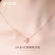 Grace Girl蝴蝶項鏈女18K金可愛(ài)玫瑰金女彩金吊墜鎖骨送女友生日禮物 18K金蝴蝶項鏈+玫瑰禮盒